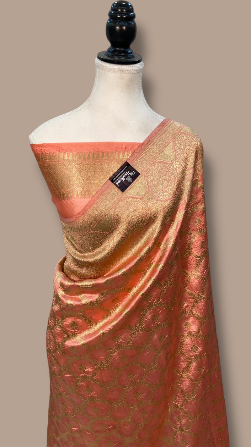 Pure Dupion Silk Banarasi Handloom Saree - The Handlooms