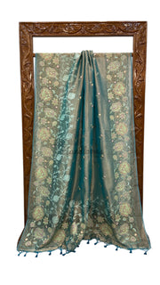 Pure Tissue Handloom Banarasi Saree With Chikankari - The Handlooms