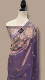 Pure Tissue Handloom Banarasi Saree With Chikankari - The Handlooms