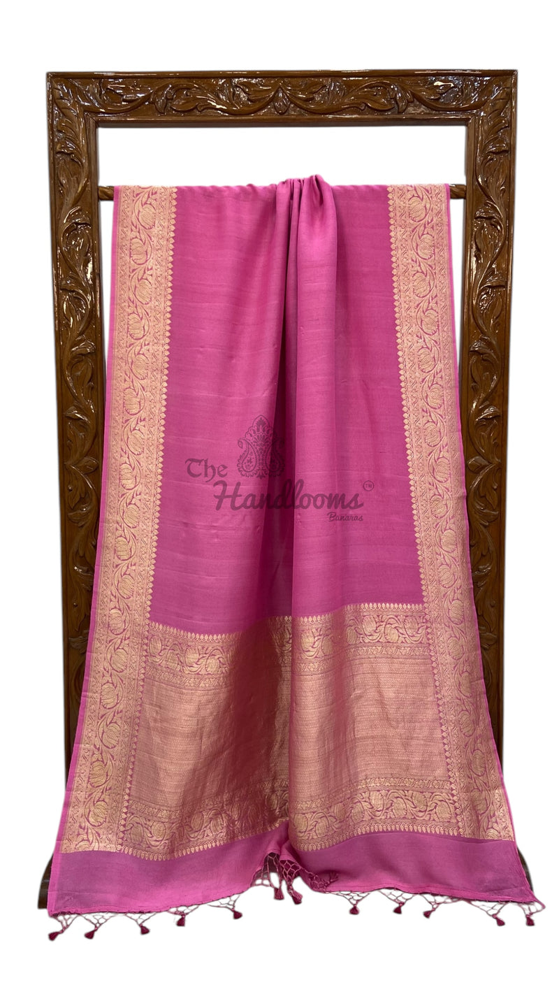 Tussar Georgette Handloom Banarasi Saree - The Handlooms