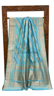 Ektara Pure Katan Silk Banarasi Handloom Saree - All over kadiyal Jaal work - The Handlooms