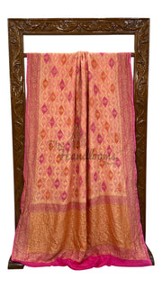 Khaddi Georgette Handloom Banarasi Saree - The Handlooms