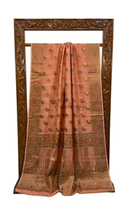 Moonga Georgette Handloom Banarasi Saree - The Handlooms