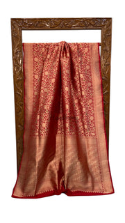 Regal Pure Katan Silk Banarasi Saree – Handwoven Tanchui Brocade - The Handlooms
