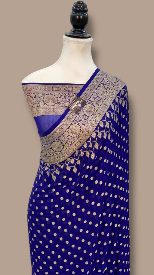 Pure Chiffon Khaddi Banarasi Saree - The Handlooms
