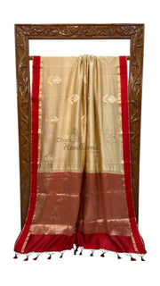 Pure Mango Silk Banarasi Handloom Saree - The Handlooms