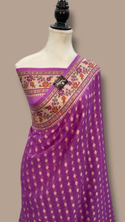 Pure Chiffon Khaddi Banarasi Saree - The Handlooms