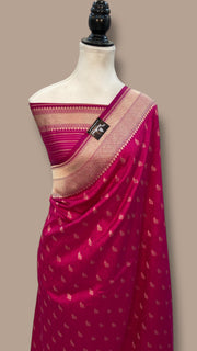 Regal Pure Katan Silk Banarasi Saree – Handwoven Tanchui Brocade - The Handlooms