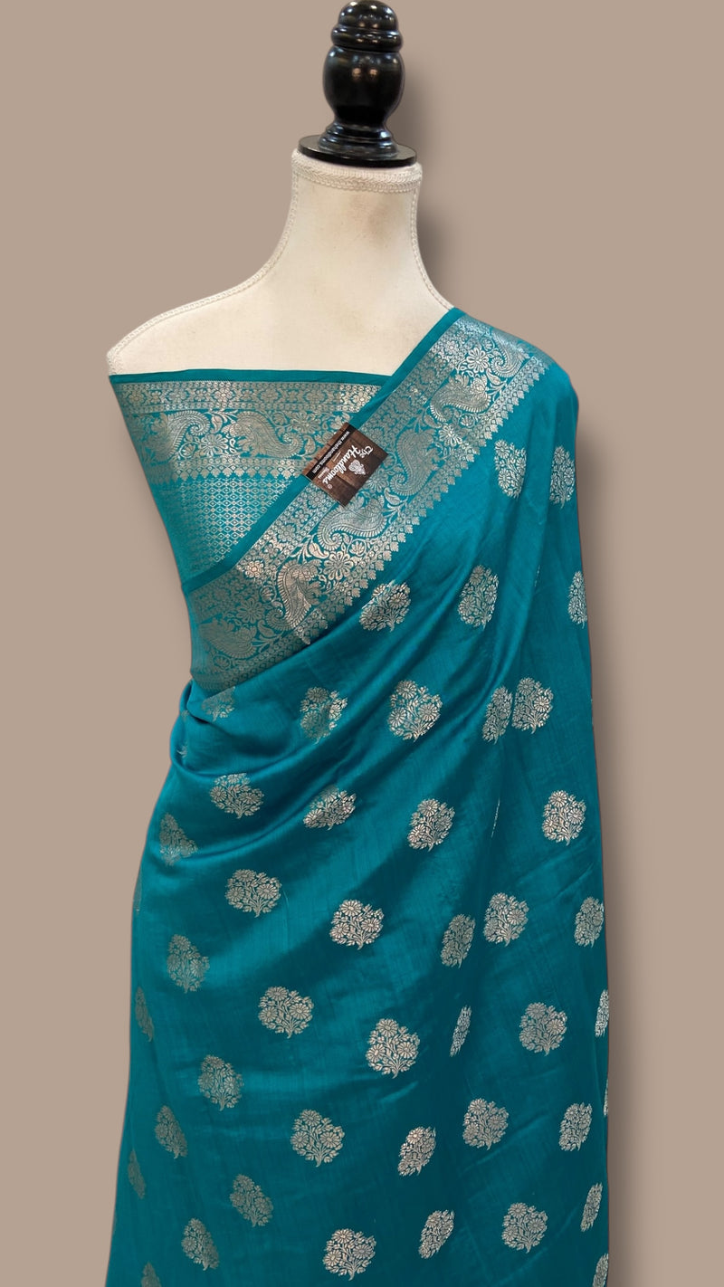 Pure Chiniya Silk Khaddi Handloom Banarasi Saree - The Handlooms