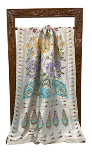 Pure Tussar Georgette Brocade Handloom Banarasi Saree - The Handlooms