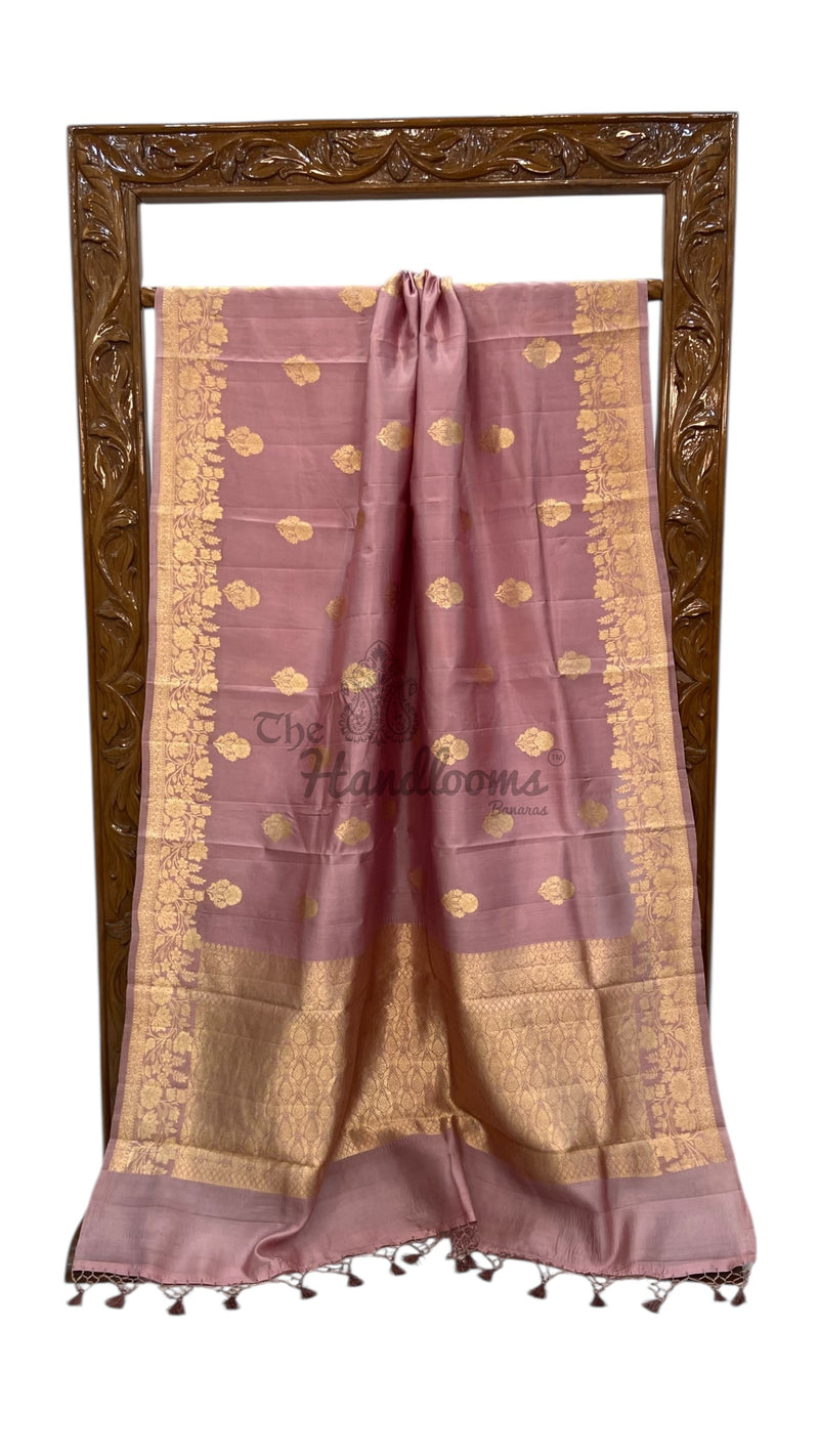 Pure Katan Silk Banarasi Handloom Saree - All over Kadua motifs - The Handlooms