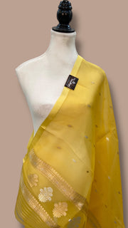 Pure kora Banarasi Handloom Dupatta - The Handlooms