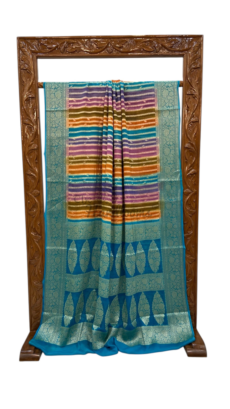 Pure Chiffon Khaddi Banarasi Saree - The Handlooms