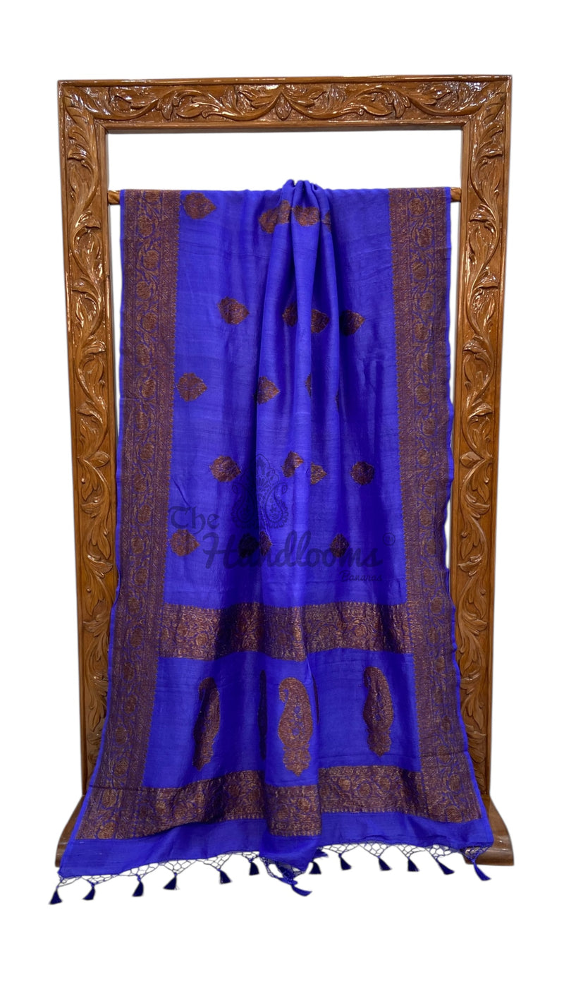 Tussar Georgette Handloom Banarasi Saree - Antique Zari - The Handlooms