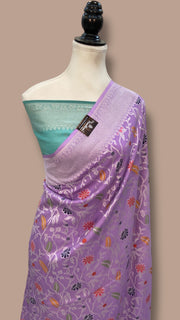 Moonga Georgette Handloom Banarasi Saree - Tilfi - The Handlooms