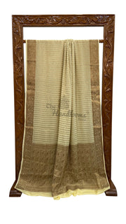 Pure Chiffon Khaddi Banarasi Saree - The Handlooms
