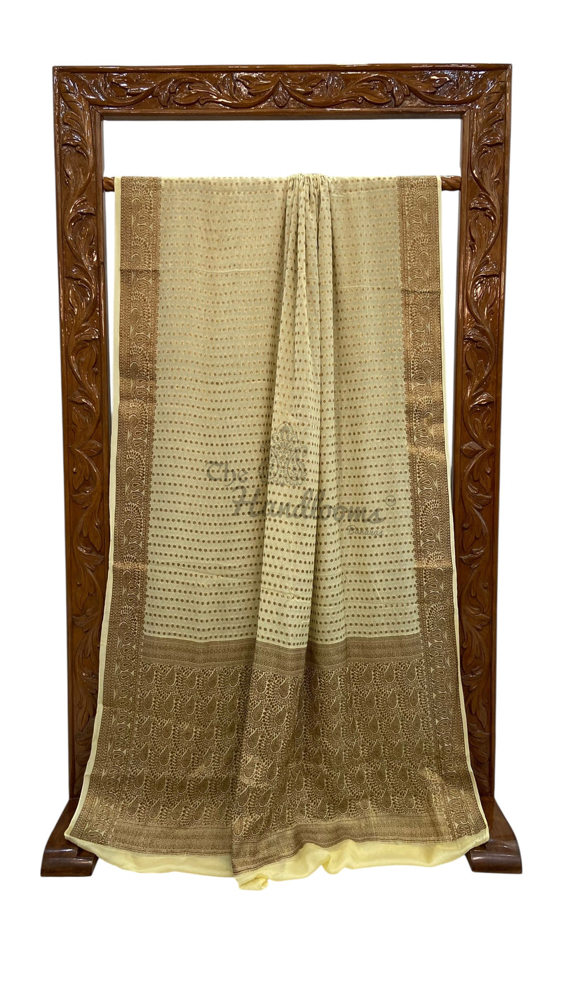 Pure Chiffon Khaddi Banarasi Saree - The Handlooms