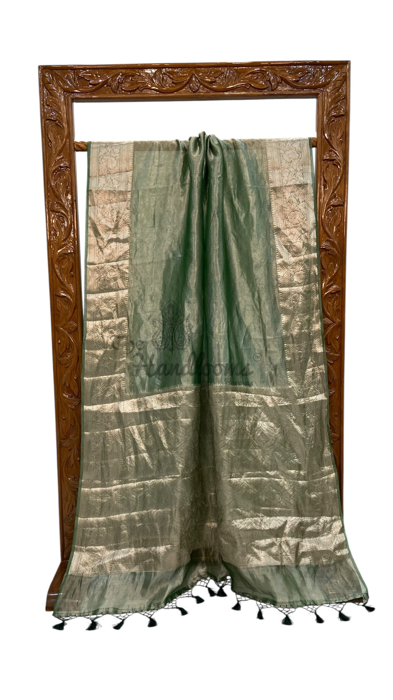 Pure Kora Tissue Handloom Banarasi Saree - The Handlooms