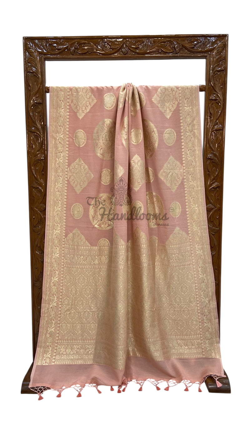 Moonga Georgette Handloom Banarasi Saree - The Handlooms