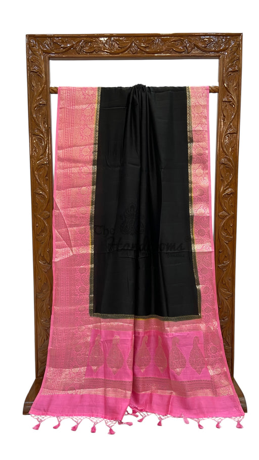 Pure Chiniya Silk Khaddi Handloom Banarasi Saree - The Handlooms