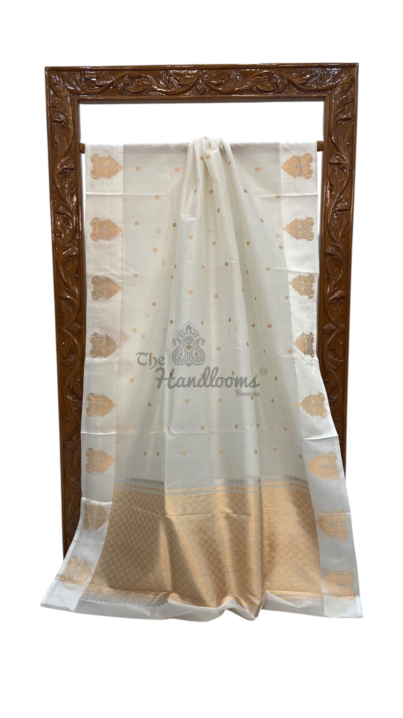 Pure Kora Handloom Banarasi Saree - The Handlooms