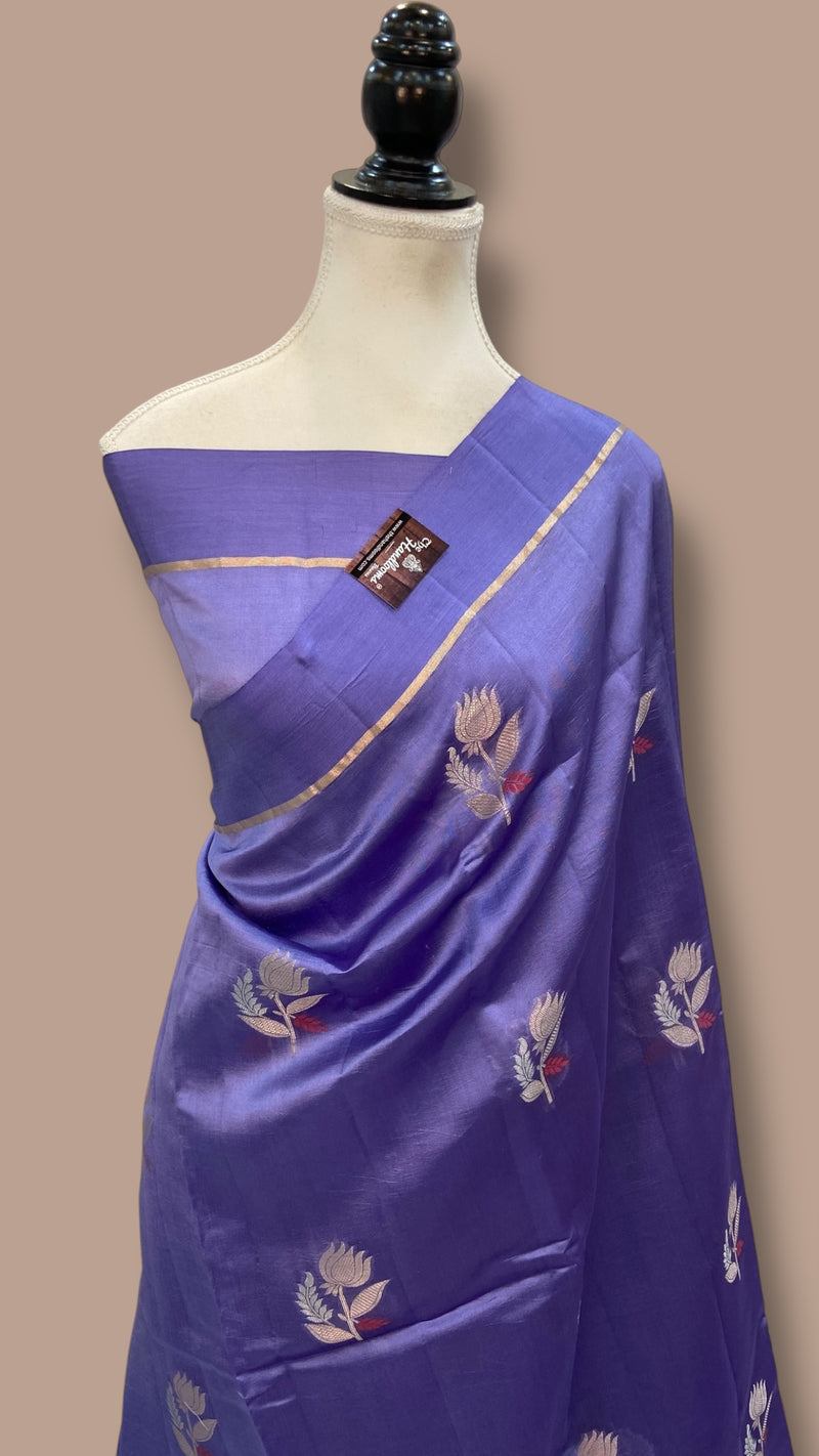 Pure Mango Silk Banarasi Handloom Saree - The Handlooms