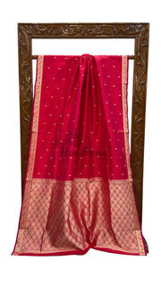 Pure Katan Silk Reshmi Zari Banarasi Handloom Saree - The Handlooms