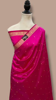 Pure Katan Silk Reshmi Zari Banarasi Handloom Saree - The Handlooms