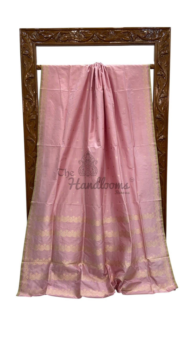 Pure Katan Silk Banarasi Handloom Saree - All Over Kadua Motifs - The Handlooms