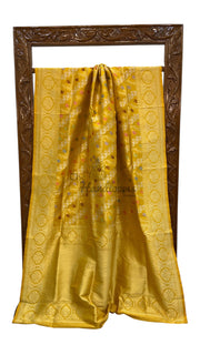 Ektara Pure Katan Silk Banarasi Handloom Saree - All over kadiyal Jaal work - The Handlooms