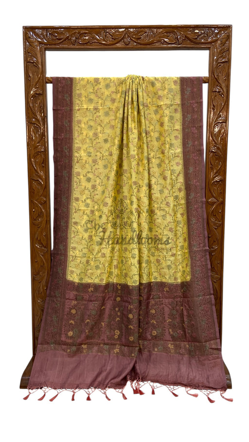 Pure Butter Crepe Banarasi Saree - The Handlooms