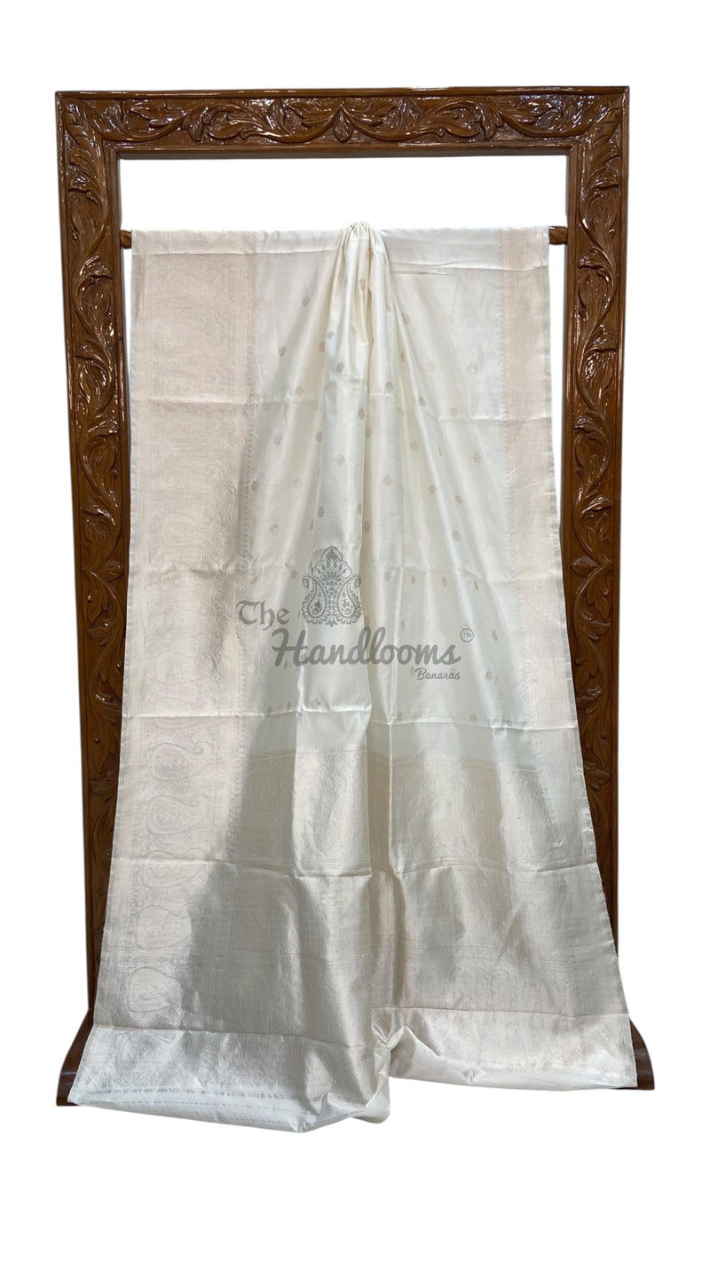 Pure Katan Silk Banarasi Handloom Saree - All over Kadua motifs - The Handlooms