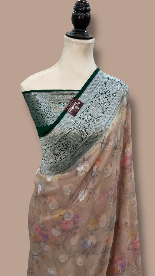 Georgette Banarasi Saree - Digital Print - The Handlooms