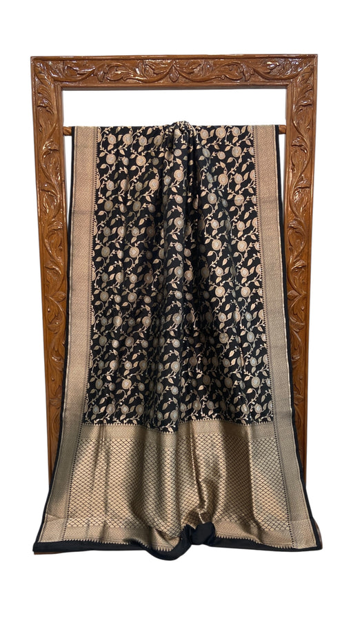 Pure Katan Silk Banarasi Handloom Saree - All Over Sona Roopa Jaal Work - The Handlooms