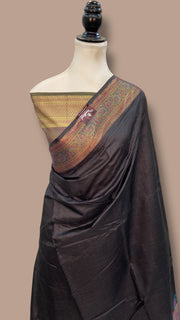 Pure Tussar Silk Handloom Banarasi Saree - The Handlooms