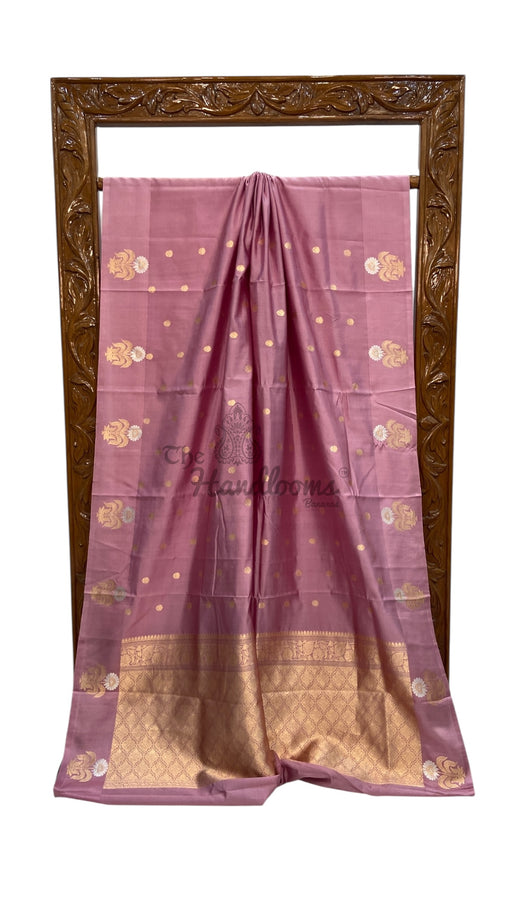 Pure Katan Silk Banarasi Handloom Saree - All Over Kadua Motifs - The Handlooms