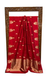 Pure Katan Silk Banarasi Handloom Saree - All over Kadua Motifs - The Handlooms