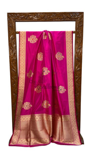 Pure Katan Silk Banarasi Handloom Saree - All Over Kadiyal Boota - The Handlooms