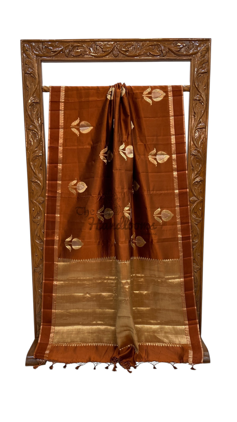 Pure Mango Silk Banarasi Handloom Saree - The Handlooms