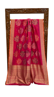 Ektara Pure Katan Silk Banarasi Handloom Saree - All Over Kadiyal Boota - The Handlooms