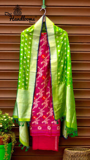 Pure Katan Silk Handlooms Banarasi Dress material - The Handlooms