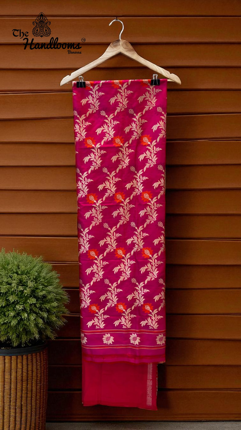 Pure Katan Silk Handlooms Banarasi Dress material - The Handlooms