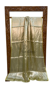 Pure Kora Tissue Tanchui Handloom Banarasi Saree - The Handlooms