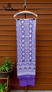 Pure Tussar Chikankari Handloom Banarasi Dress Material - The Handlooms