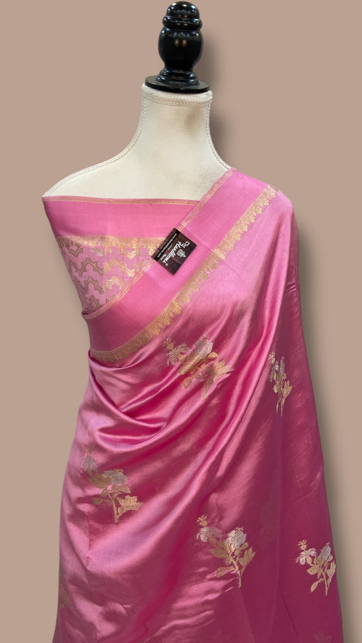 Pure Mango Silk Banarasi Handlokom Saree - The Handlooms