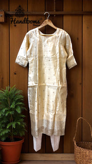 Pure Mango Silk Handlooms Banarasi Dress material - Stitched - The Handlooms