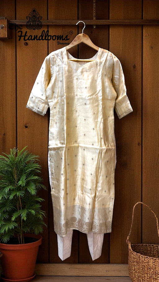 Pure Mango Silk Handlooms Banarasi Dress material - Stitched - The Handlooms