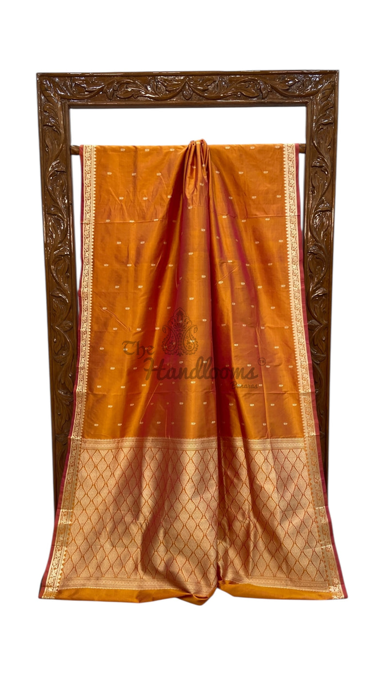 Pure Katan Silk Reshmi Zari Banarasi Handloom Saree - The Handlooms