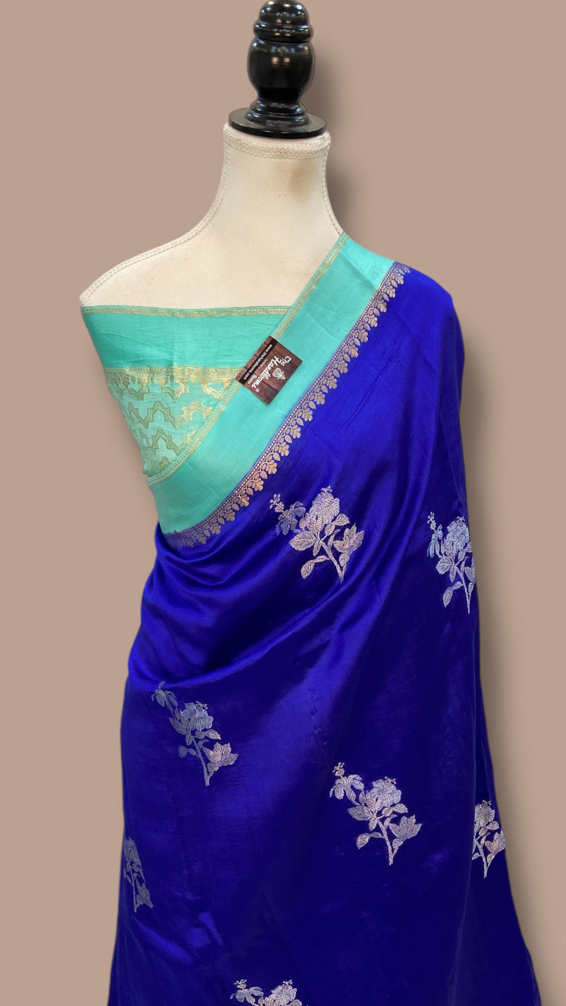 Pure Mango Silk Banarasi Handlokom Saree - The Handlooms