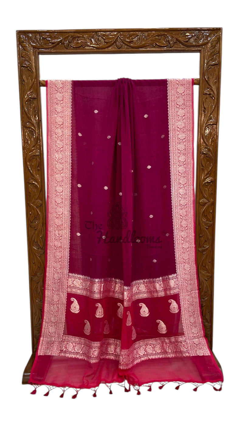 Pure Georgette Handloom Banarasi Saree - The Handlooms